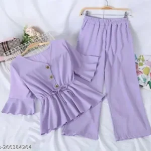 Trendy Fashionable Beautiful Women Top With Palazzo